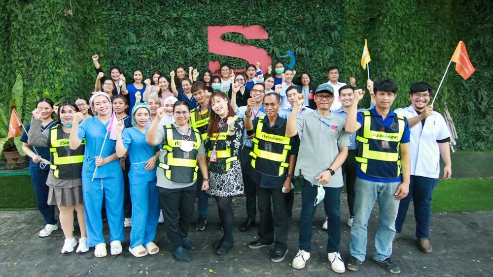 จุดรวมพล คน เอส สไปน์ ซ้อมหนีไฟประจำปี 66